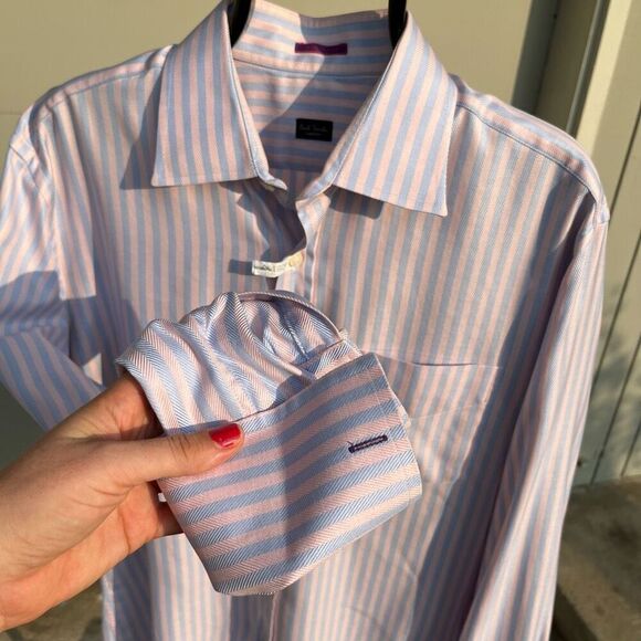 Paul Smith London Striped Shirt | Italian-Made, French Cuffs, Elegant Tailoring - Picture 1 of 11